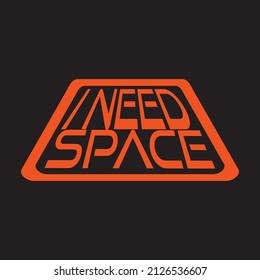 I need space text typography with style vector