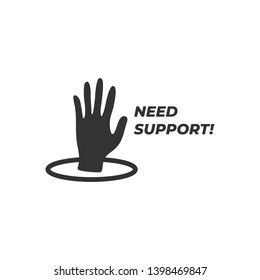 Need support icon graphic design template vector illustration