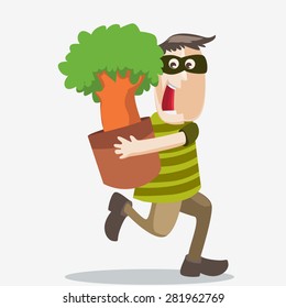 Need tree. Man carrying tree.