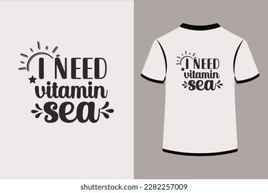 I Need Vitamin sea.This is an editable eps vector file.