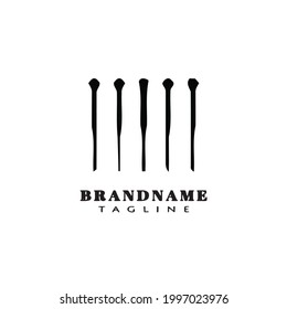 needle acupuncture logo icon design template modern vector simple