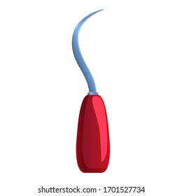 Needle awl tool icon. Cartoon of needle awl tool vector icon for web design isolated on white background