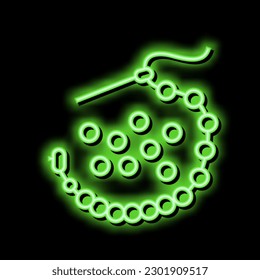 needle bead neon light sign vector. needle bead illustration