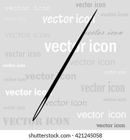 needle black vector icon
