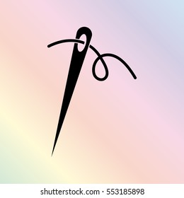 Needle  - black vector icon