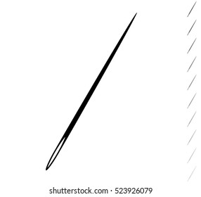 Needle - black vector icon and ten icons in shades of grey