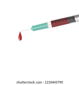  Needle blood vector. free space for text. wallpaper.