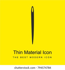 Needle bright yellow material minimal icon or logo design
