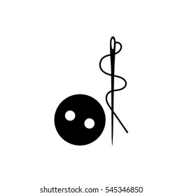 needle button icon illustration isolated vector
