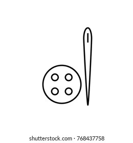 needle button icon illustration isolated vector