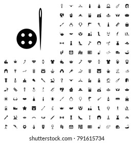 Needle button icon illustration isolated vector. editable beauty icons vector set.
