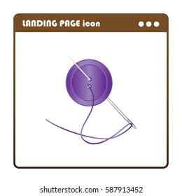 needle and button, landing page icon