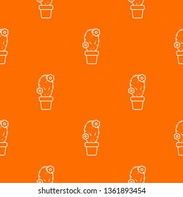 Needle cactus pattern vector orange for any web design best