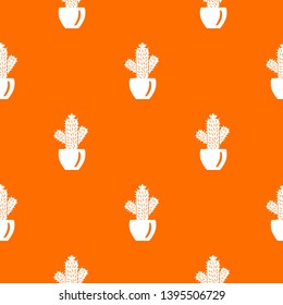 Needle cactus pattern vector orange for any web design best