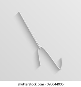 needle and cotton vector paper icon