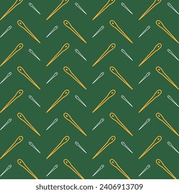 Needle cute colorful repeating pattern vector illustration background