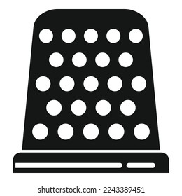 Needle finger protection icon simple vector. Repair machine. Sew accessories