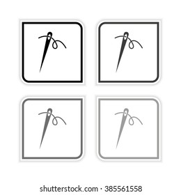 Needle -  grayscale vector icon