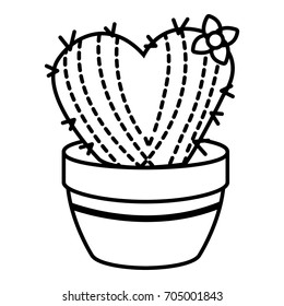 Needle heart cactus icon. Outline illustration of needle heart cactus vector icon for web