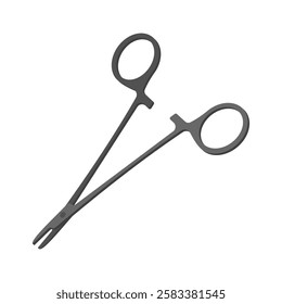 Needle Holder flat vector illustration isolated