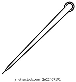 Needle Holder vector line art on white background