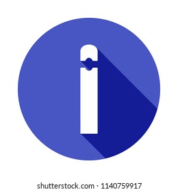 needle hole icon in Flat long shadow style