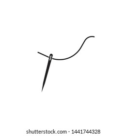 needle icon black isolated vector illustration