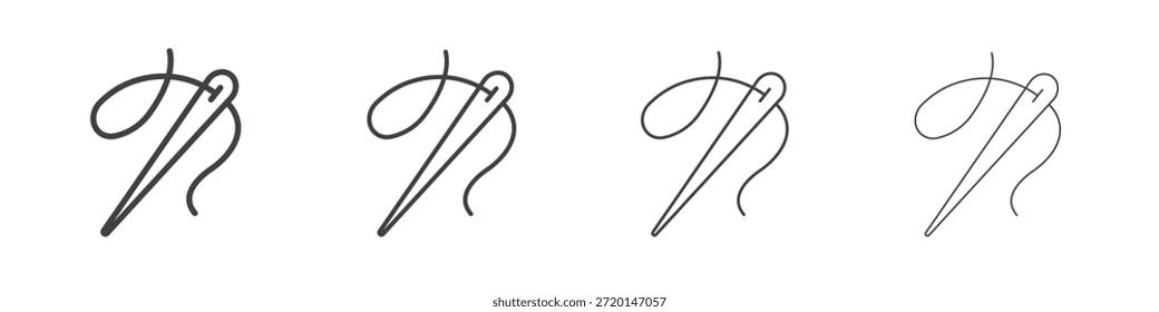Ícone de agulha conceito Pictograma Linear. Ilustração de elemento simples.