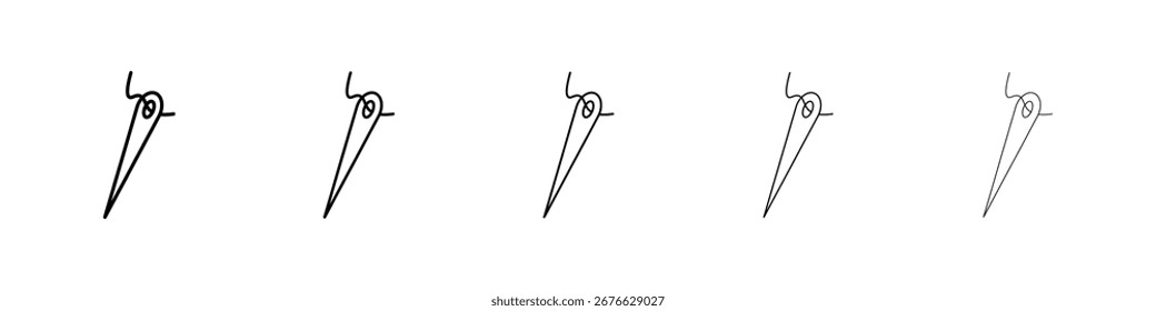 Ícone de agulha preenchido conceito de sinal plano para web design.
