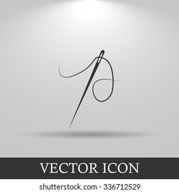 Needle icon  Flat design style eps 10