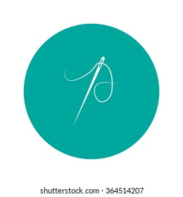 Needle icon  Flat design style eps 10