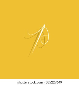 Needle icon  Flat design style eps 10
