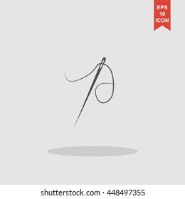 Needle icon Flat design style eps 10