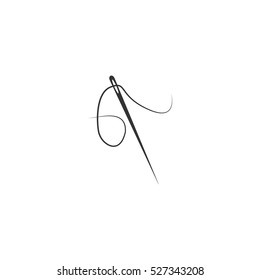 Needle icon flat. Illustration isolated vector sign symbol