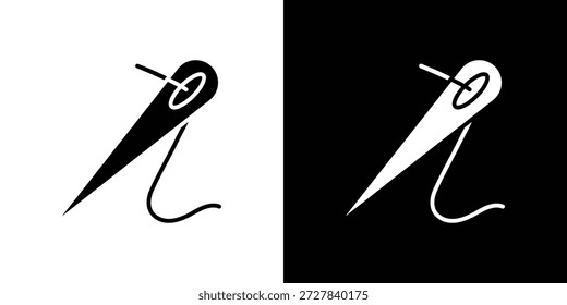 Ícone de agulha Ilustração de vetor plano. Símbolos simples em preto