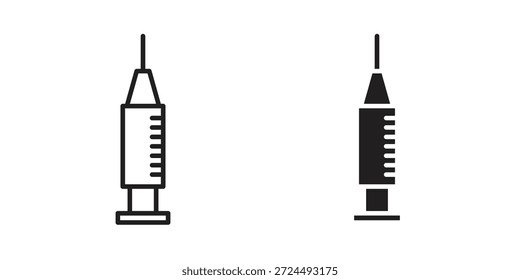 Ilustración de icono de aguja, Vector de línea delgada, signo de Diseño web,
