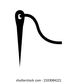 Icono de aguja aislado en fondo blanco