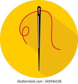 Needle icon isolated on white background. Vector illustration. 