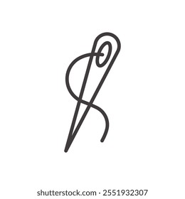 Needle Icon isolated on white background. Vector icon.