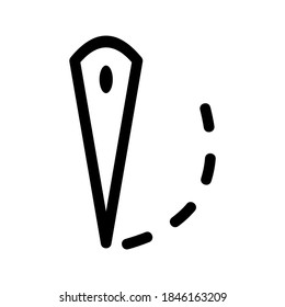 Needle icon or logo isolated sign symbol vector illustration - high quality black style vector icons
