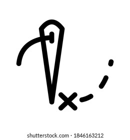 Needle icon or logo isolated sign symbol vector illustration - high quality black style vector icons
