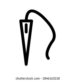 Needle icon or logo isolated sign symbol vector illustration - high quality black style vector icons

