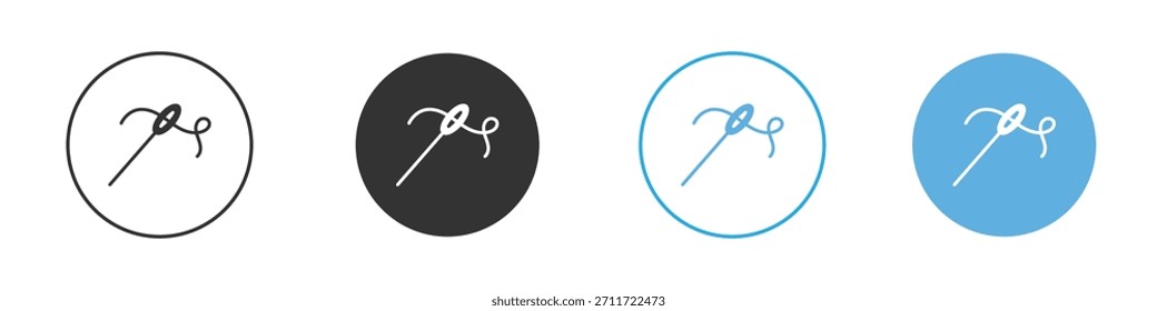 Ícone de agulha Modelo de logotipo Conjunto de design