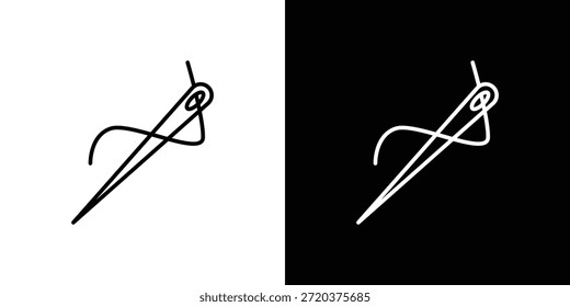 Needle icon. Minimalist vector design. Editable stroke. EPS10