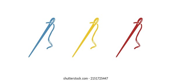 icono de aguja en fondo blanco, ilustración vectorial