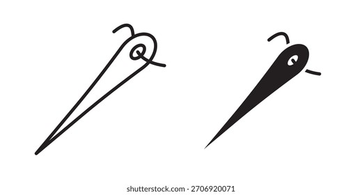 Needle icon, outline style icon for web site or mobile app, vector graphics