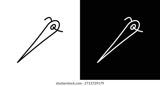 Ícone de agulha, sinal de vetor de contorno, design do logotipo download
