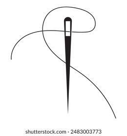  Needle icon. Sewing Needle icon. Thread needle icon on Flat style vector illustration.