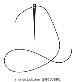  Needle icon. Sewing Needle icon. Thread needle icon on Flat style vector illustration.