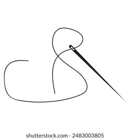  Needle icon. Sewing Needle icon. Thread needle icon on Flat style vector illustration.